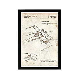 【中古】【輸入品・未使用】Wynwood Studio TV Framed Wall Art Prints 'Spacecraft 1980 Parchment' Movies Home Decor%カンマ% 13%ダブルクォーテ% x 19%ダブルクォーテ%%カンマ% Brown%カン