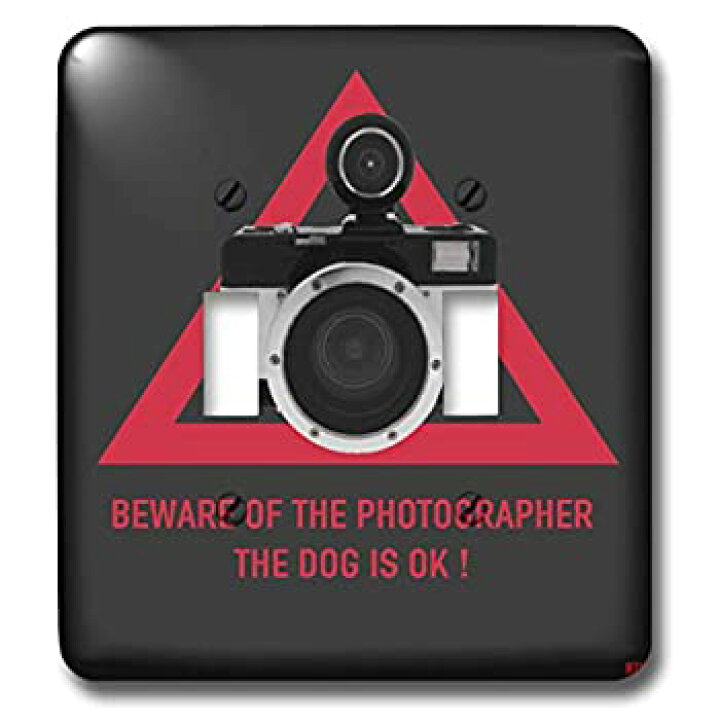 楽天市場 中古 輸入品 未使用 3drose Lsp 2 Beware Of The写真家の犬はok レッドテキストと三角形 ブラック背景 フラッシュカメラ ダブル切り替えスイッチ ムジカ フェリーチェ楽天市場店