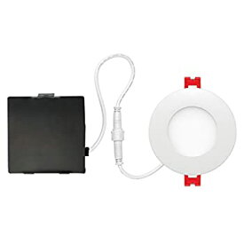 【中古】【輸入品・未使用】(1 Pack%カンマ% 3%ダブルクォーテ% White Round Flush) - Globe Electric 7.6cm LED Integrated Ultra Slim Recessed Lighting Kit%カンマ% 6 Watts%カンマ% E