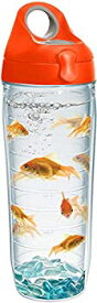 【中古】【輸入品・未使用】Tervis 1230785 Goldfish Wrap Water Bottle with Orange WB Lid%カンマ% 24 oz%カンマ% Clear by Tervis