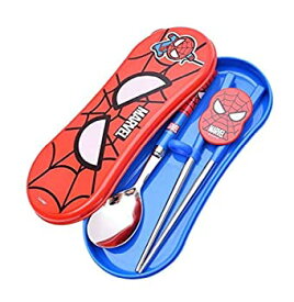 【中古】【輸入品・未使用】Marvel Heroes Orthodontic spoon Chopsticks fork Case Set マーベルヒーローズ矯正スプーン箸フォークケースセット[並行輸入品] (SpidermanA/