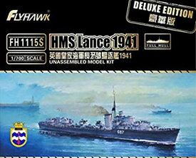 【中古】フライホークモデル 1/700 イギリス海軍駆逐艦 ランス 1941年 デラックスエディション プラモデル FLYFH1115S