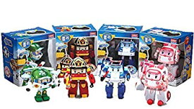 【未使用】【中古】Robocar Poli Deluxe Transformer Toy 4 Set