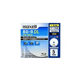 【中古】maxell データ用ブルーレイディスク BD-R DL 50GB 「PLAIN STYLE」 (1~4倍速対応) インク BR50PPLWPB.5S 1