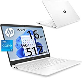 【中古】HP ノートパソコン HP 15s-fq2000 15.6インチ インテル第11世代 Corei5 16GBメモリ 512GB SSDフルHD Wi-Fi6 Windows11 ピュアホワイト（型番：54