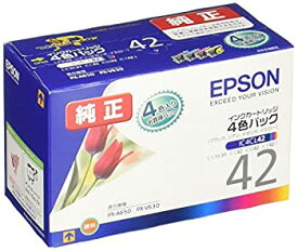 【中古】【輸入品・未使用】エプソン 純正 インクカートリッジ チューリップ IC4CL42 4色パック