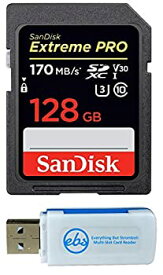 【中古】【輸入品・未使用】SanDisk 128GB SDXC SD Extreme Pro Memory Card Works with Canon EOS R%カンマ% RP%カンマ% M%カンマ% M10 Mirrorless Camera Class 10 UHS-I (SDSDXXY-