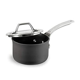 【中古】【輸入品・未使用】Calphalon 1948251 Signature Hard Anodized Nonstick Covered Sauce Pan%カンマ% 1 quart%カンマ% Black by Calphalon