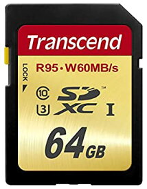 【中古】【輸入品・未使用】Transcend 64 GB High Speed 10 UHS-3 Flash Memory Card 95/60 MB/s (TS64GSDU3) [並行輸入品]