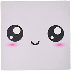 【中古】【輸入品・未使用】3dRose LLC 8 x 8 x 0.25 Inches Mouse Pad%カンマ% Lilac Purple Cute Smiley Square - Adorable and Kawaii Cartoony Smiling Face - Sweet Happy
