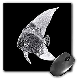 【中古】【輸入品・未使用】3dRose LLC 8 x 8 x 0.25 Inches Mouse Pad%カンマ% Black Tropical Fish Print Exotic Modern Sea Marine Aquatic Biology (mp_164937_1) [並行輸