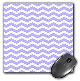 【中古】【輸入品・未使用】3dRose LLC 8 x 8 x 0.25 Inches Mouse Pad%カンマ% Lilac/Purple/White Chevron Zig Zag Striped Pattern Feminine and Fun (mp_56646_1) [並行輸