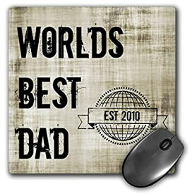 【中古】【輸入品・未使用】3dRose LLC 8 x 8 x 0.25 Inches Mouse Pad%カンマ% Worlds Best Dad Est 2010 (mp_184202_1) [並行輸入品]