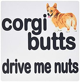 【中古】【輸入品・未使用】3dRose LLC 8 x 8 x 0.25 Inches Mouse Pad%カンマ% Corgi Butts Drive Me Nuts Corgi Lover Dog Lover (mp_172000_1) [並行輸入品]