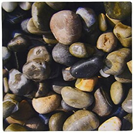 【中古】【輸入品・未使用】3dRose 8 x 8 x 0 25 Inches Shiny Wet Beach Pebbles Texture Photo Little Stones Natural Rocks Nautical Grey Brown Nature Mouse Pad (mp_1