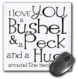 【中古】【輸入品・未使用】3dRose I Love You a Bushel and a Peck White and Black Mouse Pad (mp_193477_1) [並行輸入品]