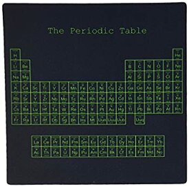 【中古】【輸入品・未使用】3dRose LLC 8 x 8 x 0.25 Inches Neon Green on Black Periodic Table Retro Computer Programmer Style Science Pattern Mouse Pad (mp_76646_1