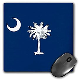 【中古】【輸入品・未使用】3dRose LLC 8 x 8 x 0.25 Inches Mouse Pad%カンマ% Flag of South Carolina SC - US American United State of America USA White Palmetto Tree I