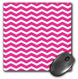 【中古】【輸入品・未使用】3dRose LLC 8 x 8 x 0.25 Inches Mouse Pad%カンマ% Hot Pink and White Chevron Zig Zag Pattern Classic Girly (mp_56645_1) [並行輸入品]