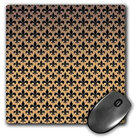 【中古】【輸入品・未使用】3dRose LLC Fleur-De-Lis Pattern on Copper Background Pattern Mouse Pad%カンマ% Small Black (mp_35981_1) [並行輸入品]