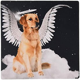 【中古】【輸入品・未使用】3dRose LLC 8 x 8 x 0.25 Inches Mouse Pad%カンマ% Golden Retriever Angel Dog Sitting on A Cloud with A Cute Halo and Angel Wings (mp_62894_