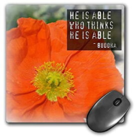 【中古】【輸入品・未使用】3dRose LLC 8 x 8 x 0.25 Inches Mouse Pad%カンマ% Ability Motivational Poppy Flower Inspirational Quotes (mp_31425_1) [並行輸入品]
