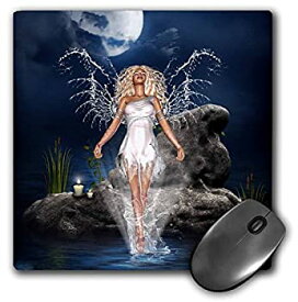【中古】【輸入品・未使用】3dRose LLC 8 X 8 X 0.25 Inches Mouse Pad Water Guardian Angel Sea Candles Rock Blue Fantasy (Mp_172224_1) [並行輸入品]