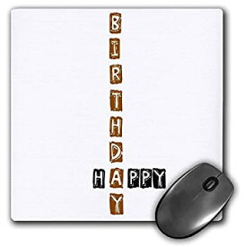 【中古】【輸入品・未使用】3dRose LLC 8 x 8 x 0.25 Inches Happy Birthday Scrabble Style Fun Word Art Pattern Mouse Pad (mp_49872_1) [並行輸入品]