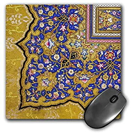 【中古】【輸入品・未使用】3dRose 8 x 8 x 0 25 Inches Purple and Matte Gold Arabian Floral Pattern Persian Style Flowers and Swirls Arab Islamic Turkish Mouse Pad