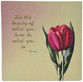 【中古】【輸入品・未使用】3dRose LLC 8 x 8 x 0.25 Inches Mouse Pad%カンマ% Beauty Quote Inspirational Rumi Poetry Tulip Floral Vintage (mp_123682_1) [並行輸入品]