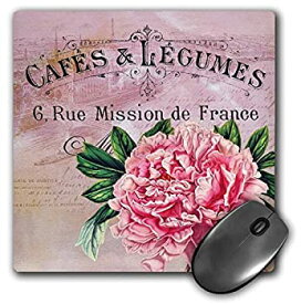 【中古】【輸入品・未使用】3dRose LLC 8 x 8 x 0.25 Inches Mouse Pad%カンマ% French Vintage Pink Peony Botanical (mp_123376_1) [並行輸入品]
