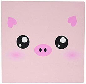 【中古】【輸入品・未使用】3dRose LLC 8 x 8 x 0.25 Inches Mouse Pad%カンマ% Kawaii Pig Face Cute Pink Minimalist Farm Animal Cartoon Nursery Kids Child Children Girl