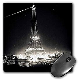 【中古】【輸入品・未使用】3dRose LLC 8 x 8 x 0.25 Inches Mouse Pad%カンマ% Eiffel Tower Illuminated Paris Exposition 1900 Black and White (mp_77379_1) [並行輸入品]