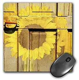 【中古】【輸入品・未使用】3dRose Rustic Yellow Sunflowers and a Door - Inspired Flowers - Mouse Pad%カンマ% 8 by 8 inches (mp_57848_1) [並行輸入品]