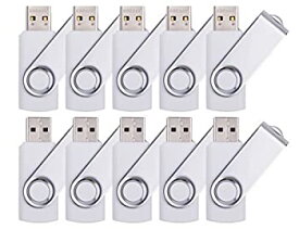 【中古】【輸入品・未使用】Enfain 10 Pack 16 GB USB Flash Drive White [並行輸入品]