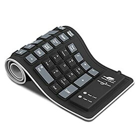 中古 【中古】【輸入品・未使用】Sungwoo Foldable Silicone Keyboard USB Wired Waterproof Rollup Keyboard for PC Notebook Laptop (Black) [並行輸入品]
