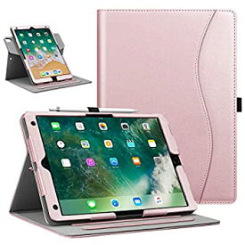 【中古】【輸入品・未使用】Fintie iPad Air (第3世代) 10.5インチ 2019 / iPad Pro 10.5インチ 2017 - [コーナー保護] 360度回転 スマート保護スタンドカバー ポケット付き