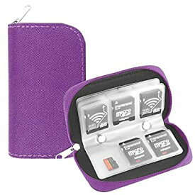 【中古】【輸入品・未使用】Memory Card Carrying Case - Suitable for SDHC and SD Cards - 8 Pages and 22 Slots -Purple [並行輸入品]