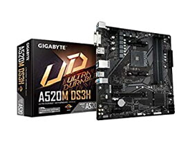 【中古】【輸入品・未使用】Gigabyte A520M DS3H (AMD Ryzen AM4/MicroATX/5+3 フェーズ デジタル PWM/ゲーミング GbE LAN/NVMe PCIe 3.0 x4 M.2/3 ディスプレイインターフ