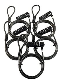 【中古】【輸入品・未使用】Five Pack of Sendt Black Notebook/Laptop Combination Lock Security Cables [並行輸入品]