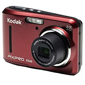 【中古】【輸入品・未使用】Kodak PIXPRO Friendly Zoom FZ43 16 MP Digital Camera with 4X Optical Zoom and 2.7 LCD Screen (Red) by Kodak