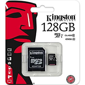 【中古】【輸入品・未使用】Kingston Digital 128GB microSDXC Class 10 UHS-I 45MB/s Read Card with SD Adapter (SDC10G2/128GB) [並行輸入品]