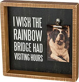 【中古】【輸入品・未使用】Primitives by Kathy Pet Memorial Photo Frame - I Wish the Rainbow Bridge had Visiting Hours%カンマ%Multi-color- 10 inch square x 1.75 inch
