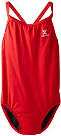 【中古】【輸入品・未使用】(30%カンマ% Red) - TYR SPORT Girl's Durafast Elite Solid Diamondfit Swimsuit