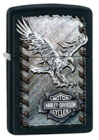 【中古】【輸入品・未使用】ZIPPO ジッポー 28485 HARLEY DAVIDSON EAGLE ハーレーダビッドソン イーグル Black Matte マットブラック FULL SIZE ZIPPO LIGHTER ジッポライ