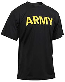 【中古】【輸入品・未使用】Rothco Army フィジカルトレーニングシャツ M ブラック
