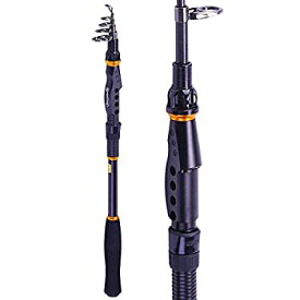 【中古】【輸入品・未使用】(1.8M/5.91Ft) - Sougayilang Spinning Telescopic Fishing Rod Graphite Carbon Fibre Travel Portable Super Hard Fishing Pole for Boat Salt