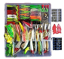 【中古】【輸入品・未使用】Lyu Bao 275PCS Fishing Lures Set Tackle including Crankbaits%カンマ% Spinnerbaits%カンマ% Plastic worms%カンマ% Jigs%カンマ% Topwater Lures Hook fo