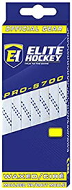 【中古】【輸入品・未使用】Elite Hockey PRO-S700 ワックス成形チップ ホッケースケート靴紐 (ホワイト/ネイビー 120インチ)