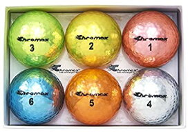 【中古】【輸入品・未使用】Chromax Metallic M5カラーミックスゴルフボール (6個パック) アソート